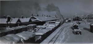 Ashburton Railway Station 1945 snow
